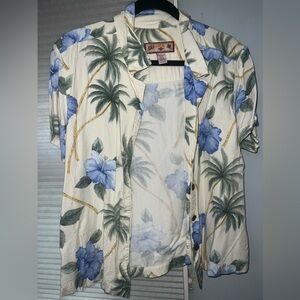 Tropical Button Down Blouse